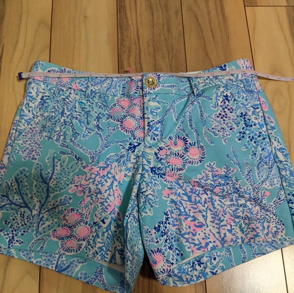 EUC! Lilly Pulitzer Callahan Knit Shorts Blue Ibiza Now You Sea Me Size 4 - Picture 7 of 11